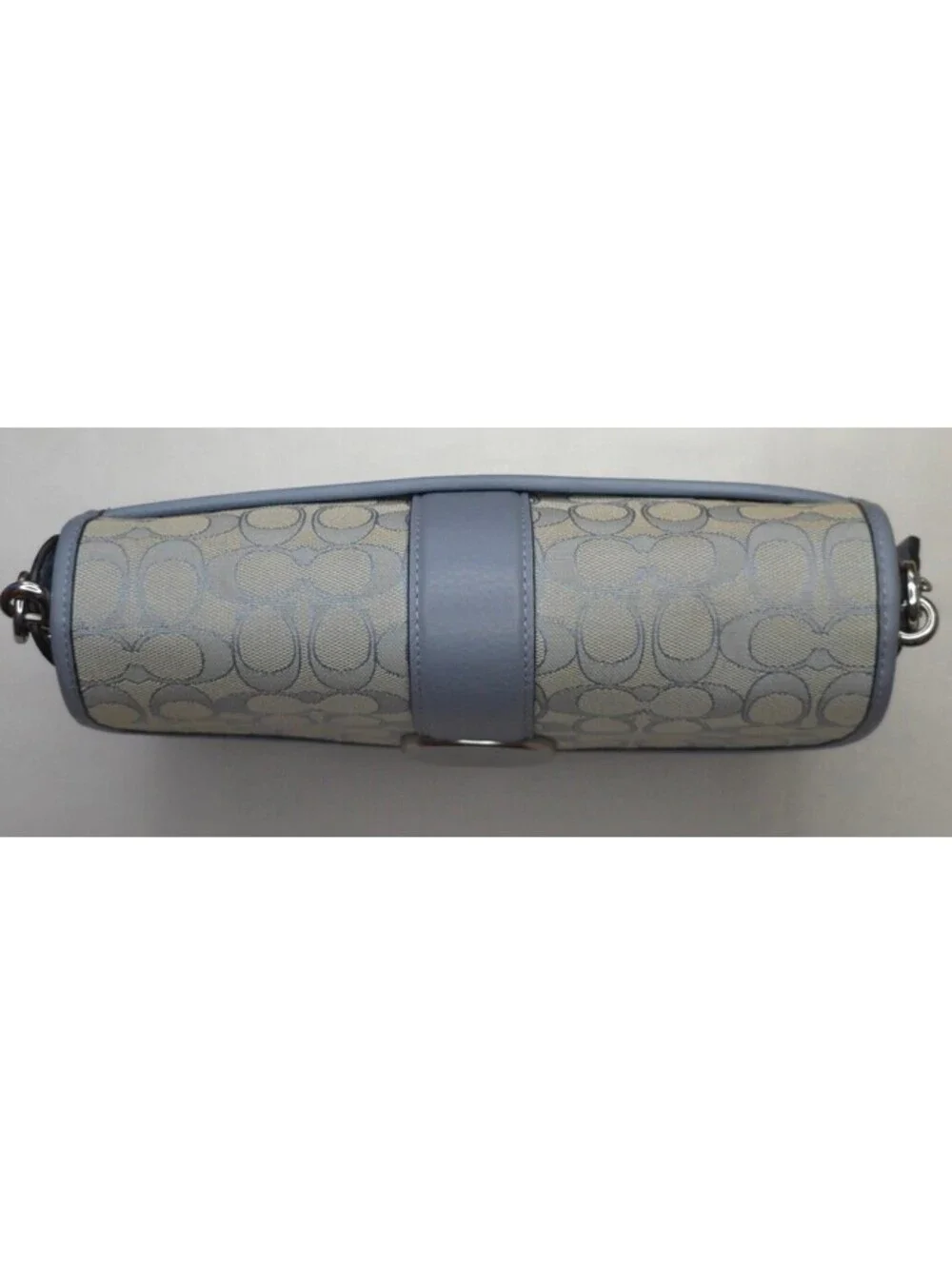COACH Marble Blue Signature Canvas Lonnie Crossbody with Matching Wallet